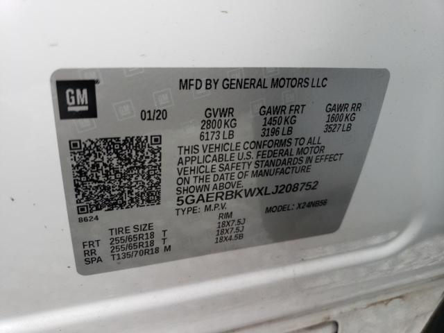 5GAERBKWXLJ208752 - 2020 BUICK ENCLAVE ESSENCE 白色 照片 13