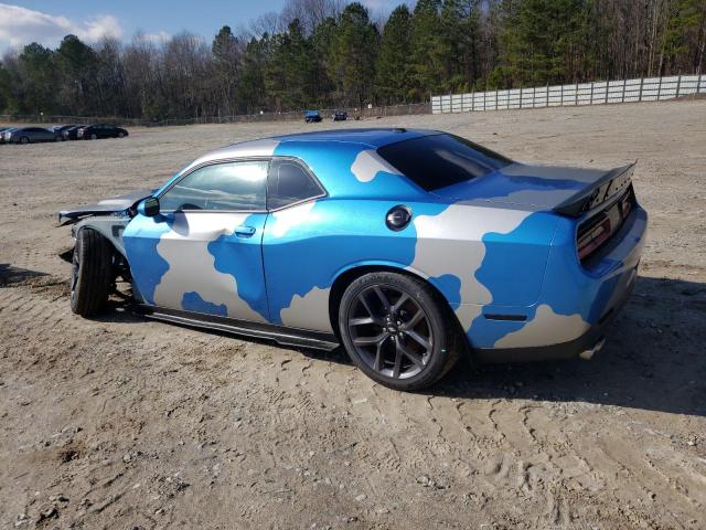 2C3CDZAG1KH735526 - 2019 DODGE CHALLENGER SXT BLUE photo 2