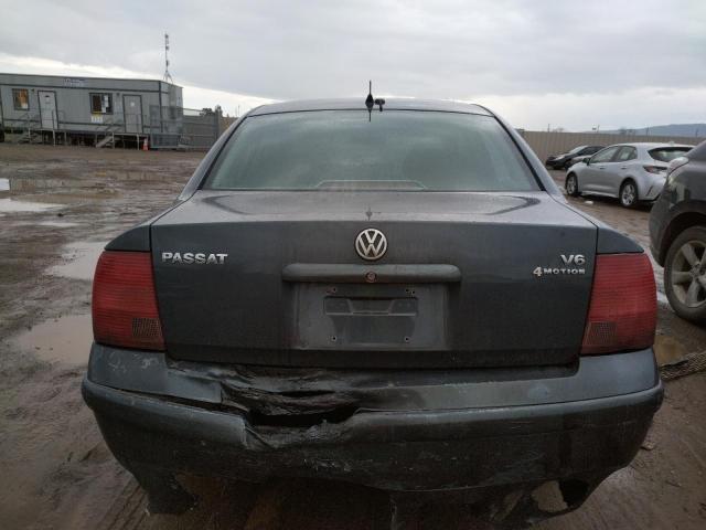 WVWEH63B81E002551 - 2001 VOLKSWAGEN PASSAT GLX 4MOTION GRAY photo 6