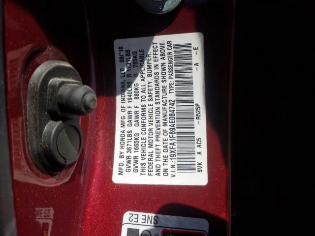 19XFA1F69AE084742 - 2010 HONDA CIVIC LX-S  foto 10