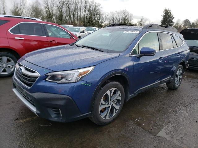 4S4BTANCXM3163991 - 2021 SUBARU OUTBACK LIMITED BLUE photo 1