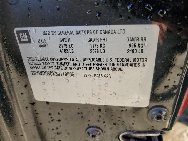 2G1WD58CX89119095 - 2008 CHEVROLET IMPALA SUPER SPORT Қара фото 13