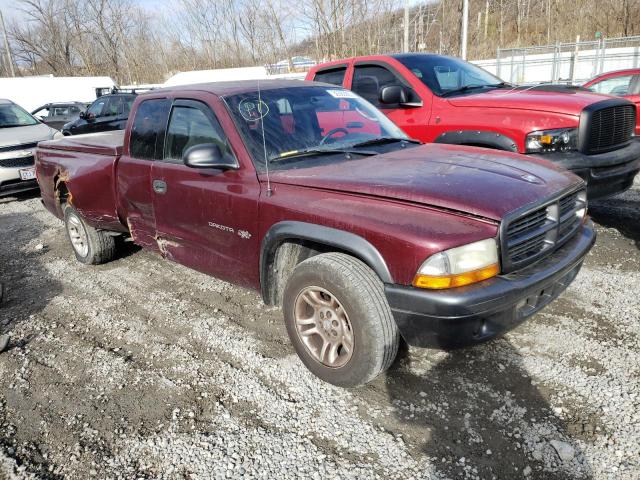 1B7GL12X12S531415 - 2002 DODGE DAKOTA BASE MAROON photo 4