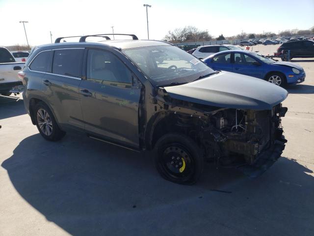 5TDJKRFH6FS105602 - 2015 TOYOTA HIGHLANDER XLE Зелений фото 4