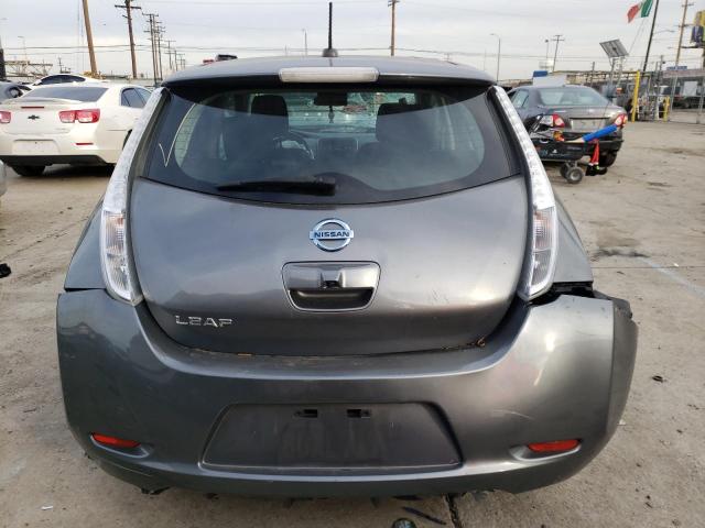 1N4AZ0CP5FC304408 - 2015 NISSAN LEAF S GRAY photo 6