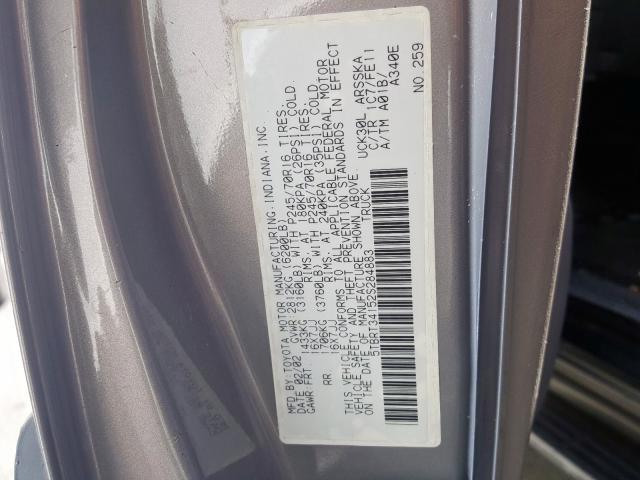 5TBRT34152S284883 - 2002 TOYOTA TUNDRA ACCESS CAB  照片 10
