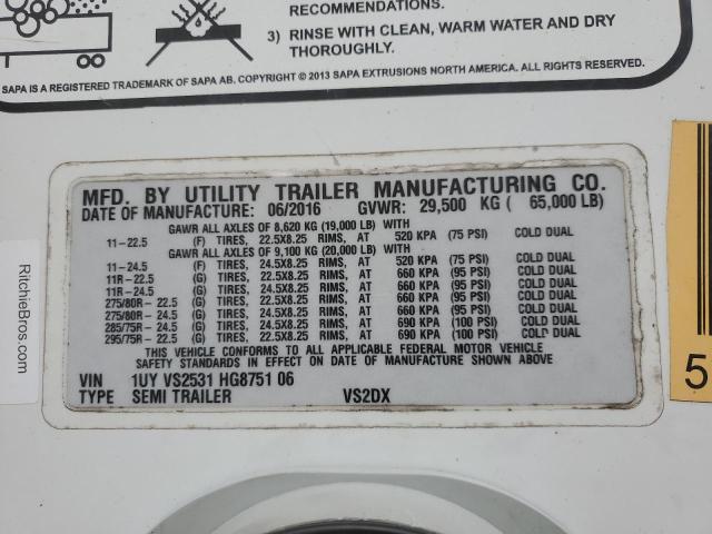 1UYVS2531HG875106 - 2017 UTILITY TRAILER Ağ foto 10