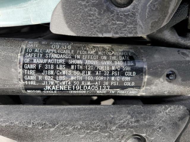 JKAENEE19LDA05133 - 2020 KAWASAKI EN650 E BLACK photo 10