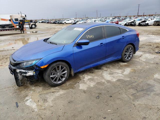 19XFC1F7XME200957 - 2021 HONDA CIVIC EXL BLUE photo 1