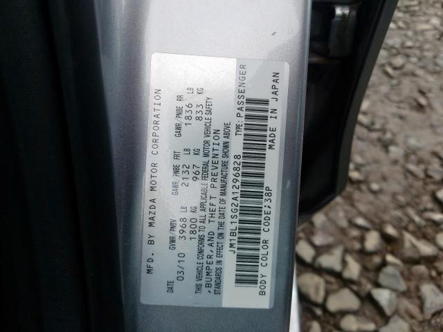 JM1BL1SG2A1296828 - 2010 MAZDA 3 I  photo 10