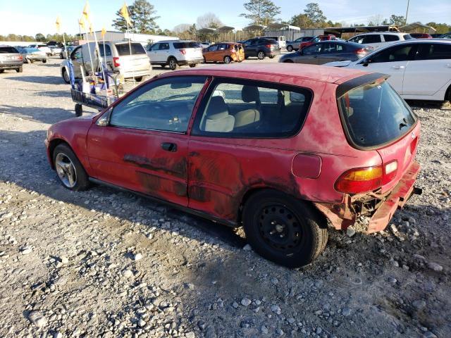 2HGEH235XRH525689 - 1994 HONDA CIVIC CX RED photo 2