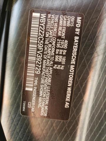 WBY2Z2C59FV392729 - 2015 BMW I8 SILVER photo 12