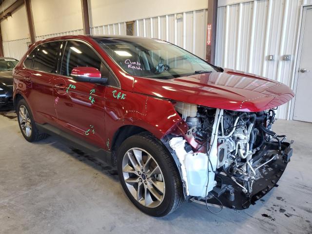 2FMPK3K89JBC18205 - 2018 FORD EDGE TITANIUM BURGUNDY photo 4