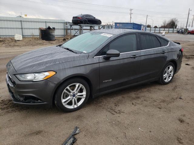 3FA6P0LU6JR111213 - 2018 FORD FUSION SE HYBRID GRAY photo 1