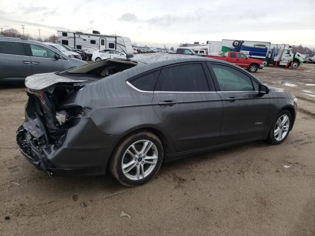 3FA6P0LU6JR111213 - 2018 FORD FUSION SE HYBRID GRAY photo 3