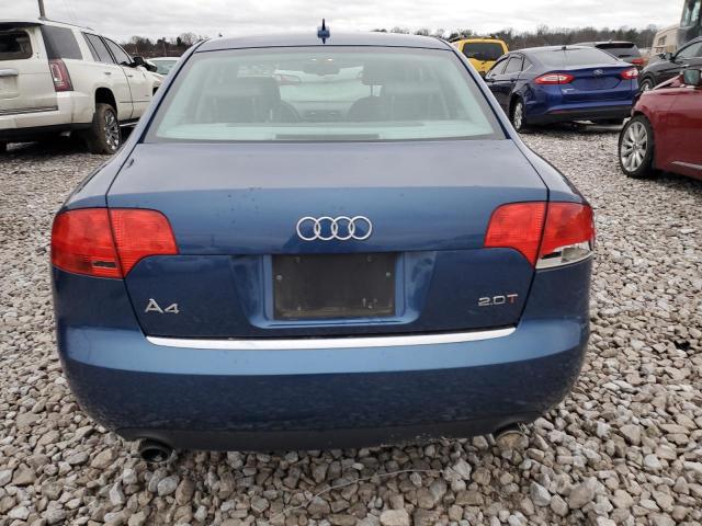 WAUAF78E06A235297 - 2006 AUDI A4 2 TURBO BLUE photo 6