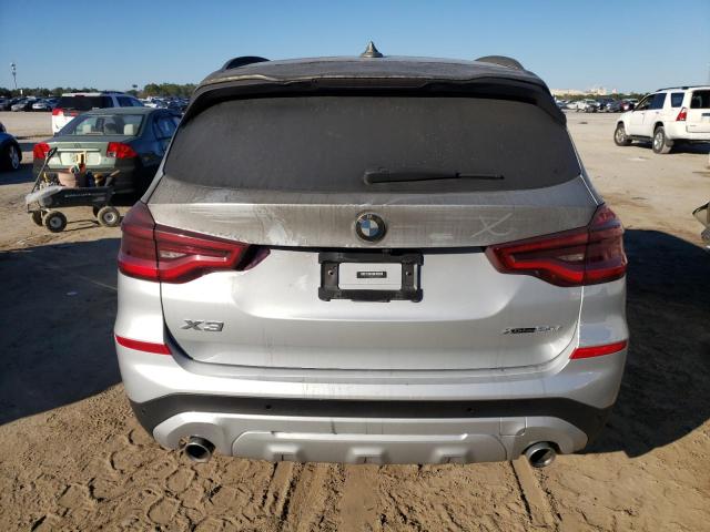 5UXTY5C01M9G26142 - 2021 BMW X3 XDRIVE30I SILVER photo 6