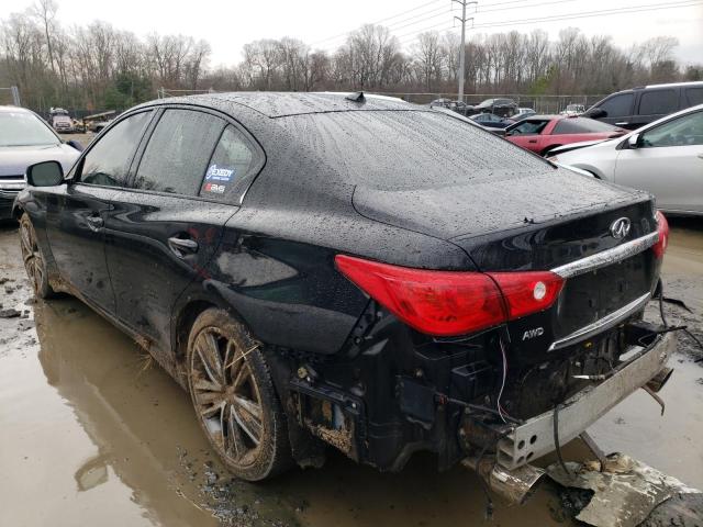 JN1AV7AR8EM700413 - 2014 INFINITI Q50 HYBRID PREMIUM BLACK photo 2