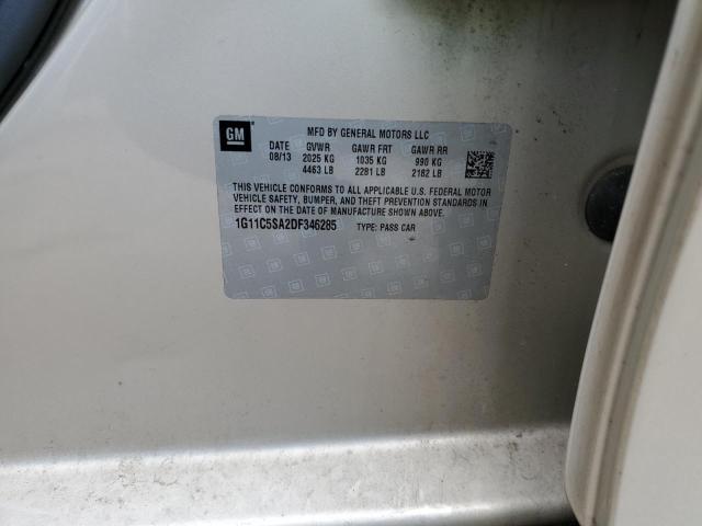 1G11C5SA2DF346285 - 2013 CHEVROLET MALIBU 1LT 金色 照片 12