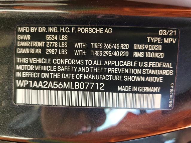 WP1AA2A56MLB07712 - 2021 PORSCHE MACAN GRAY photo 13