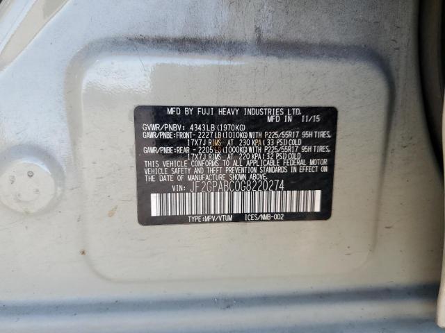 JF2GPABC0G8220274 - 2016 SUBARU CROSSTREK PREMIUM 棕色 照片 13