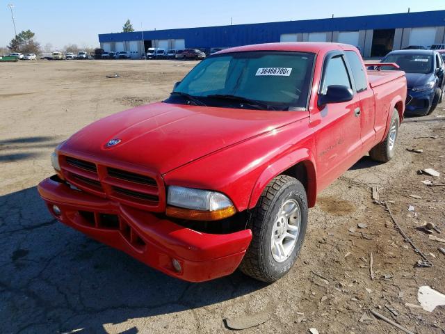 1B7GL32Z62S658514 - 2002 DODGE DAKOTA SPORT  photo 2