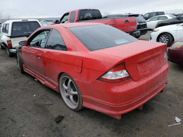 1HGEM229X1L094424 - 2001 HONDA CIVIC SI RED photo 2