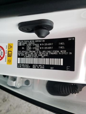 JTJBARBZ6J2178214 - 2018 LEXUS NX 300 BASE თეთრი ფოტო 13