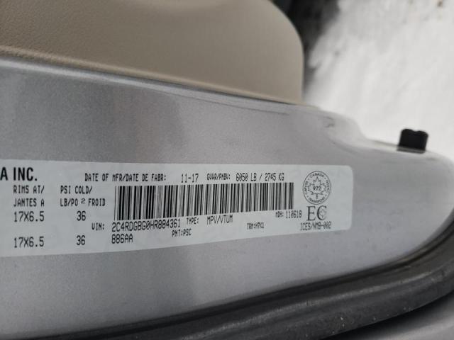 2C4RDGBG0HR884361 - 2017 DODGE GRAND CARA SE SILVER photo 14