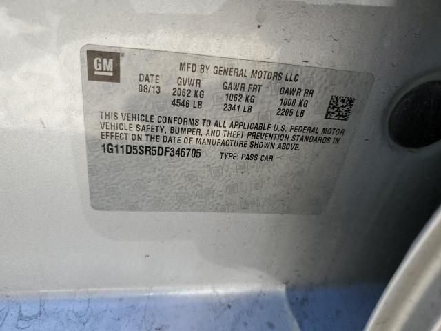 1G11D5SR5DF346705 - 2013 CHEVROLET MALIBU 1LT SILVER photo 10