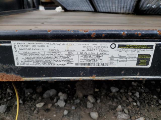 4YMBU1012LV019620 - 2019 UTILITY TRAILER Qara foto 10