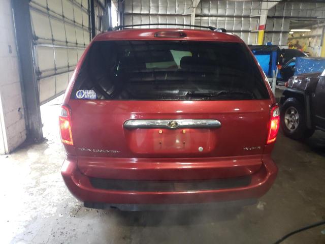 2A4GP54L66R866080 - 2006 CHRYSLER TOWN & COU TOURING წითელი ფოტო 6