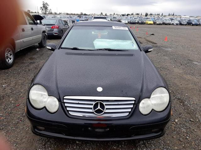 WDBRN47J02A287981 - 2002 MERCEDES-BENZ C 230K SPORT COUPE BLACK photo 5