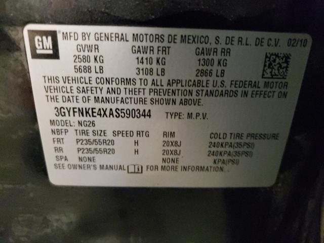 3GYFNKE4XAS590344 - 2010 CADILLAC SRX PREMIUM COLLECTION BLACK photo 12