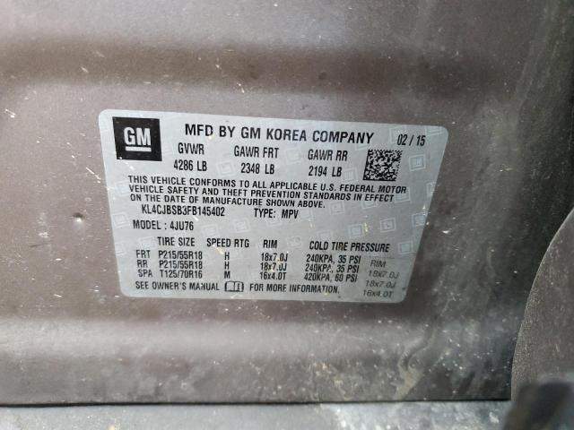 KL4CJBSB3FB145402 - 2015 BUICK ENCORE CONVENIENCE 棕色 照片 13