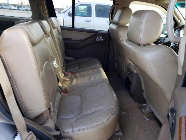 5N1AR18U66C623715 - 2006 NISSAN PATHFINDER LE TAN photo 11