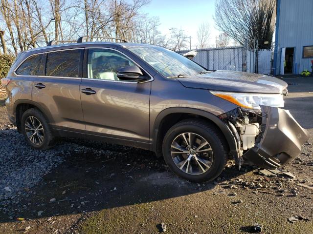 5TDJKRFH6GS329258 - 2016 TOYOTA HIGHLANDER XLE GRAY photo 4