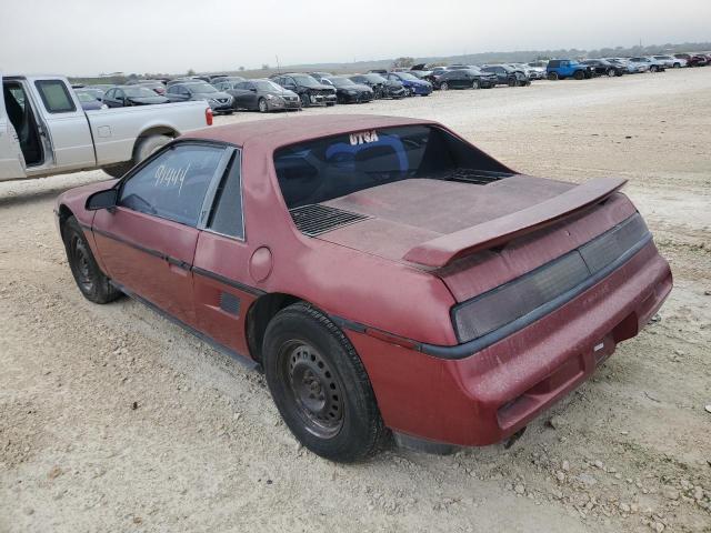 1G2PE11R1HP203179 - 1987 PONTIAC FIERO RED photo 3