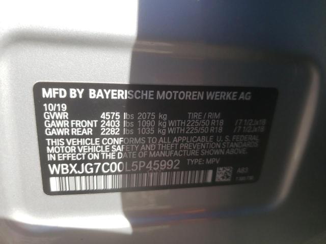 WBXJG7C00L5P45992 - 2020 BMW X1 SDRIVE28I SILVER photo 14