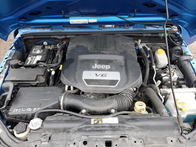 1C4BJWDG5GL106937 - 2016 JEEP WRANGLER U SPORT ლურჯი ფოტო 11