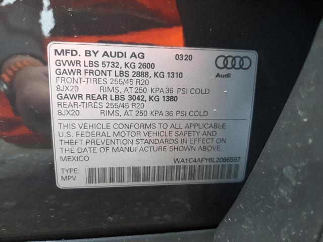WA1C4AFY6L2086597 - 2020 AUDI SQ5 PRESTIGE CHARCOAL photo 13