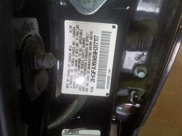 2HGFA16989H317117 - 2009 HONDA CIVIC EXL  լուսանկար 10