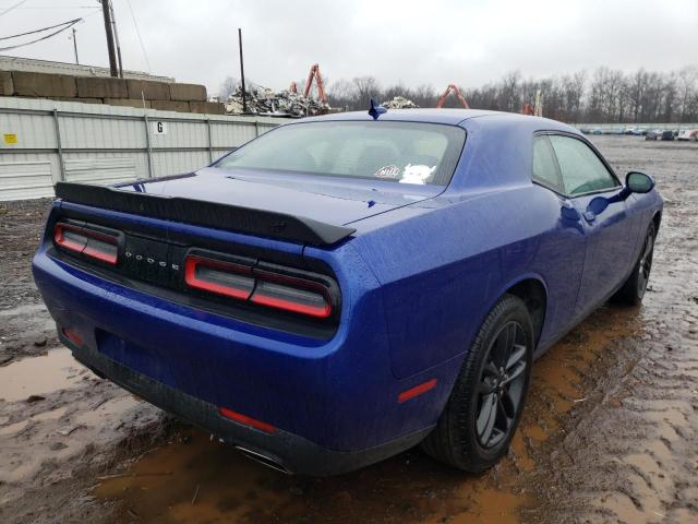 2C3CDZGG3KH549638 - 2019 DODGE CHALLENGER SXT BLUE photo 3