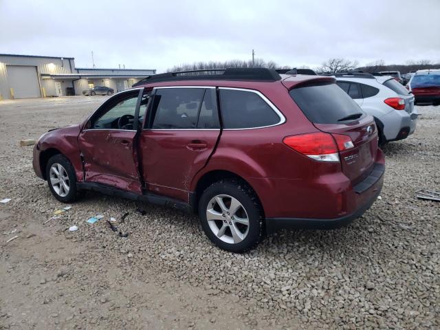 4S4BRCKC6D3275122 - 2013 SUBARU OUTBACK 2.5I LIMITED BURGUNDY photo 2