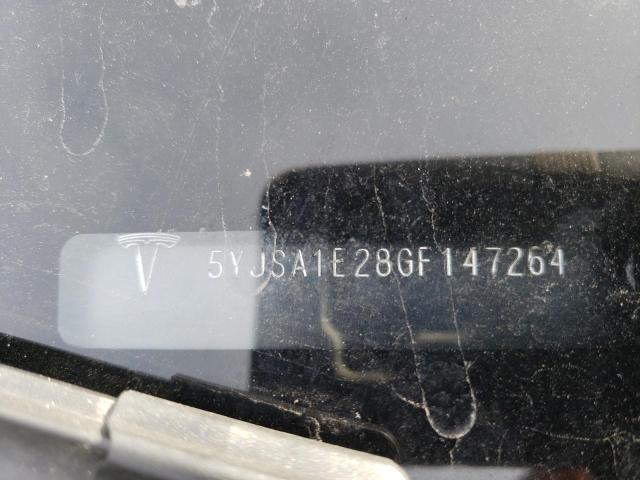 5YJSA1E28GF147264 - 2016 TESLA MODEL S Կարմիր լուսանկար 12