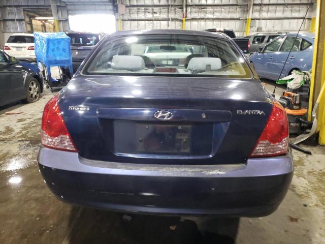 KMHDN46D34U822161 - 2004 HYUNDAI ELANTRA GLS BLUE photo 6