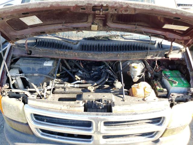 2B6HB11X91K561686 - 2001 DODGE RAM VAN B1500 MAROON photo 7