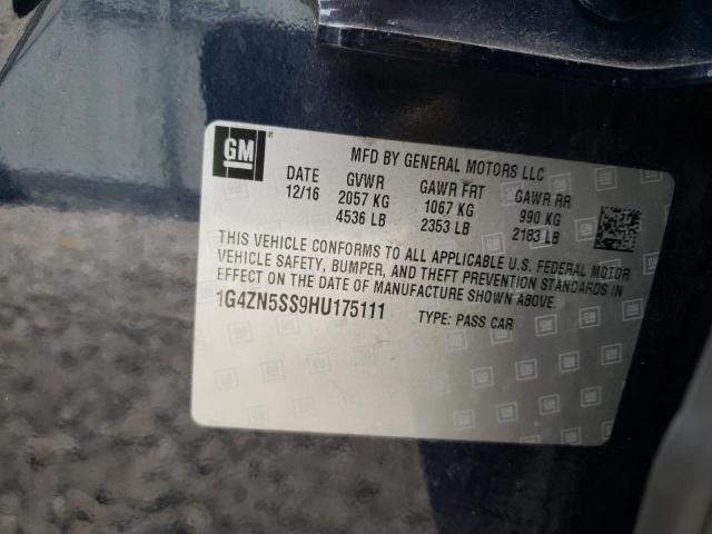 1G4ZN5SS9HU175111 - 2017 BUICK LACROSSE PREFERRED BLUE photo 12