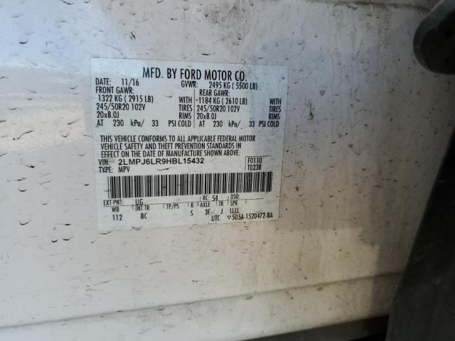 2LMPJ6LR9HBL15432 - 2017 LINCOLN MKX RESERVE Սպիտակ լուսանկար 14