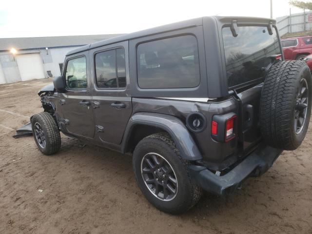 1C4HJXDG5MW747094 - 2021 JEEP WRANGLER U SPORT ნაცრისფერი ფოტო 2